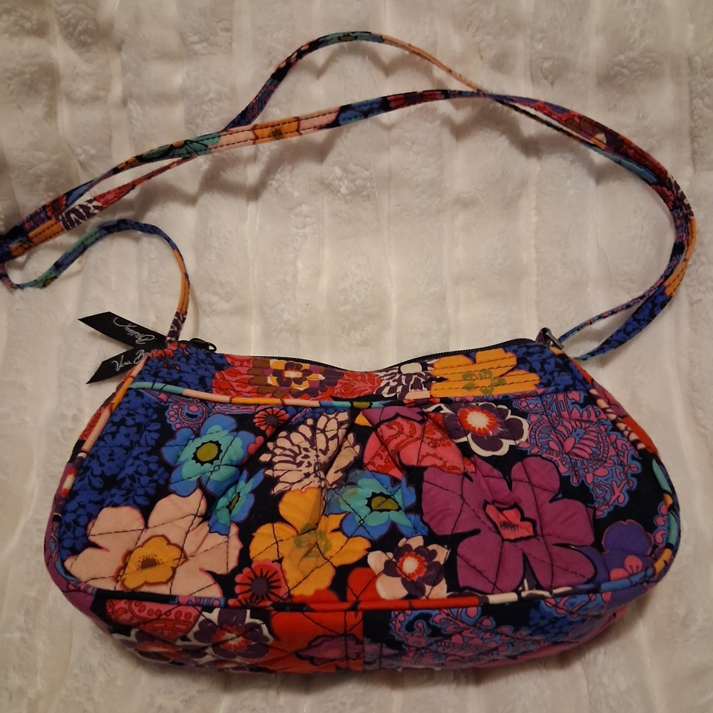 Vera Bradley FRANNIE Colorful Floral Shoulder Bag - Picture 1 of 7